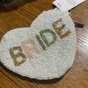 Beaded bride coin purse